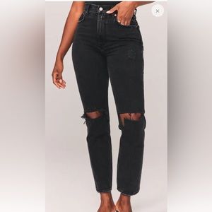 A&F Vintage Stretch Denim - Curve Love Ultra High Rise 90s Straight /size: 28/6S